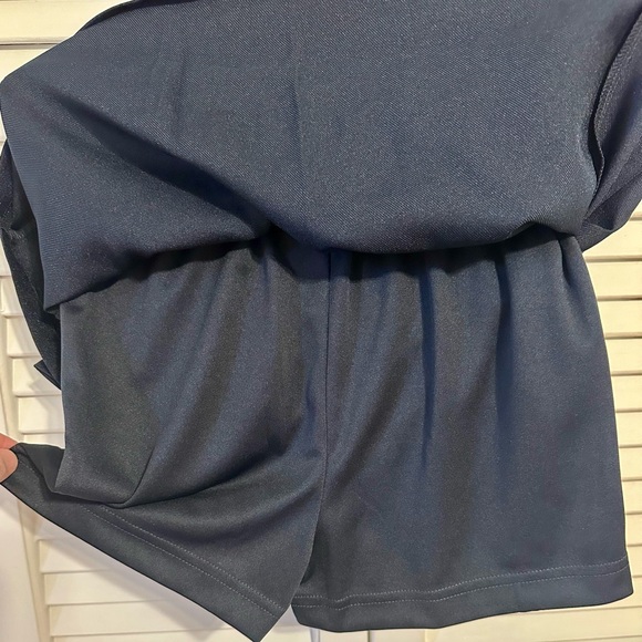 NWT NAUTICA School Uniform Pleated Skort-skirt Navy Blue-Elastic waist- buttons - Picture 7 of 9